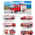 4X2 drive caminhão de bombeiros de água Dongfeng 4000L com quatro portas para o governo de Mianmar (800-1200 galão)